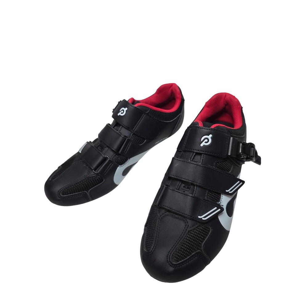 Peloton Sz43 IndoorCyclingShoes Black Red White Ratchet Strap Mens 9 Womens 11